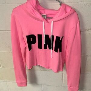 Pink cropped hoodie